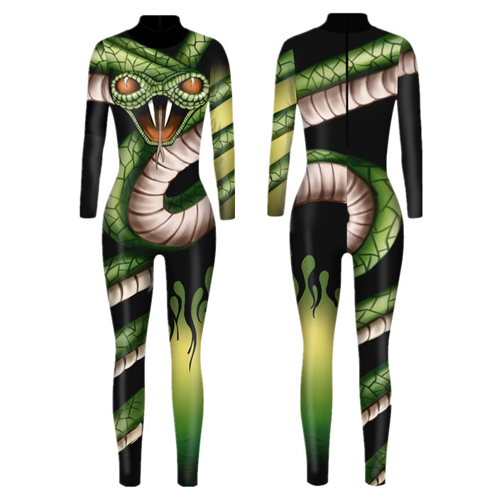 Halloween 3D Animal-print Bodycon Jumpsuits for Adults - Discount Halloween City