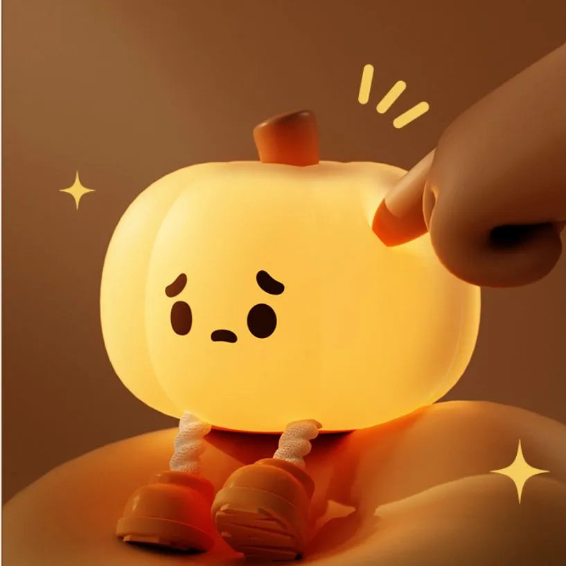 Home Decor Halloween Pumpkin Night Light Cute Soft Silicone - Discount Halloween City