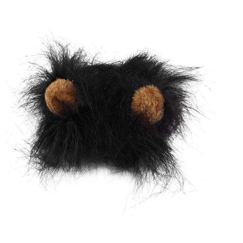 Funny Pet Hat for Small Dogs Cats Hat Emulation Lion Hair - Discount Halloween City