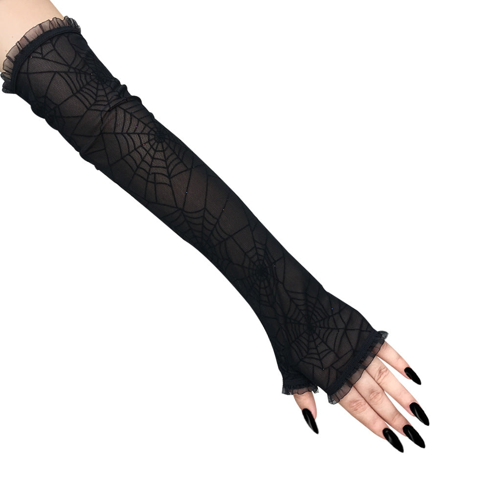 Spider Web Decoration Gloves - alternate view 2