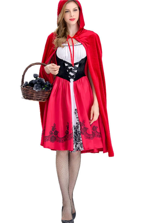 Halloween Costume Little Red Riding Hood Cosplay Suit - Discount Halloween City