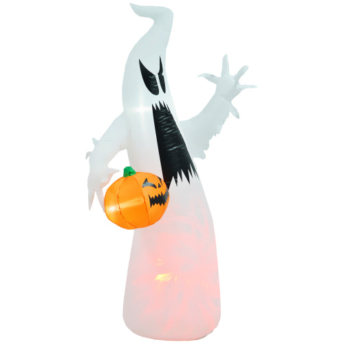 HOMCOM 5.9 Halloween Inflatable Outdoor Decoration Ghost - Discount Halloween City