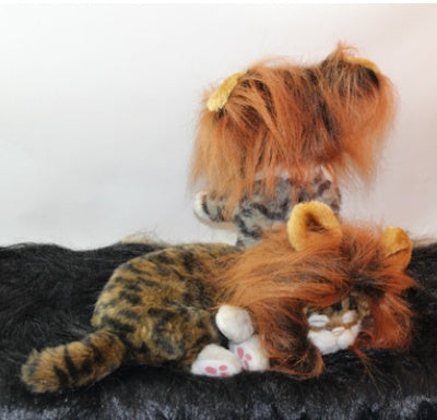 Funny Pet Hat for Small Dogs Cats Hat Emulation Lion Hair - Discount Halloween City