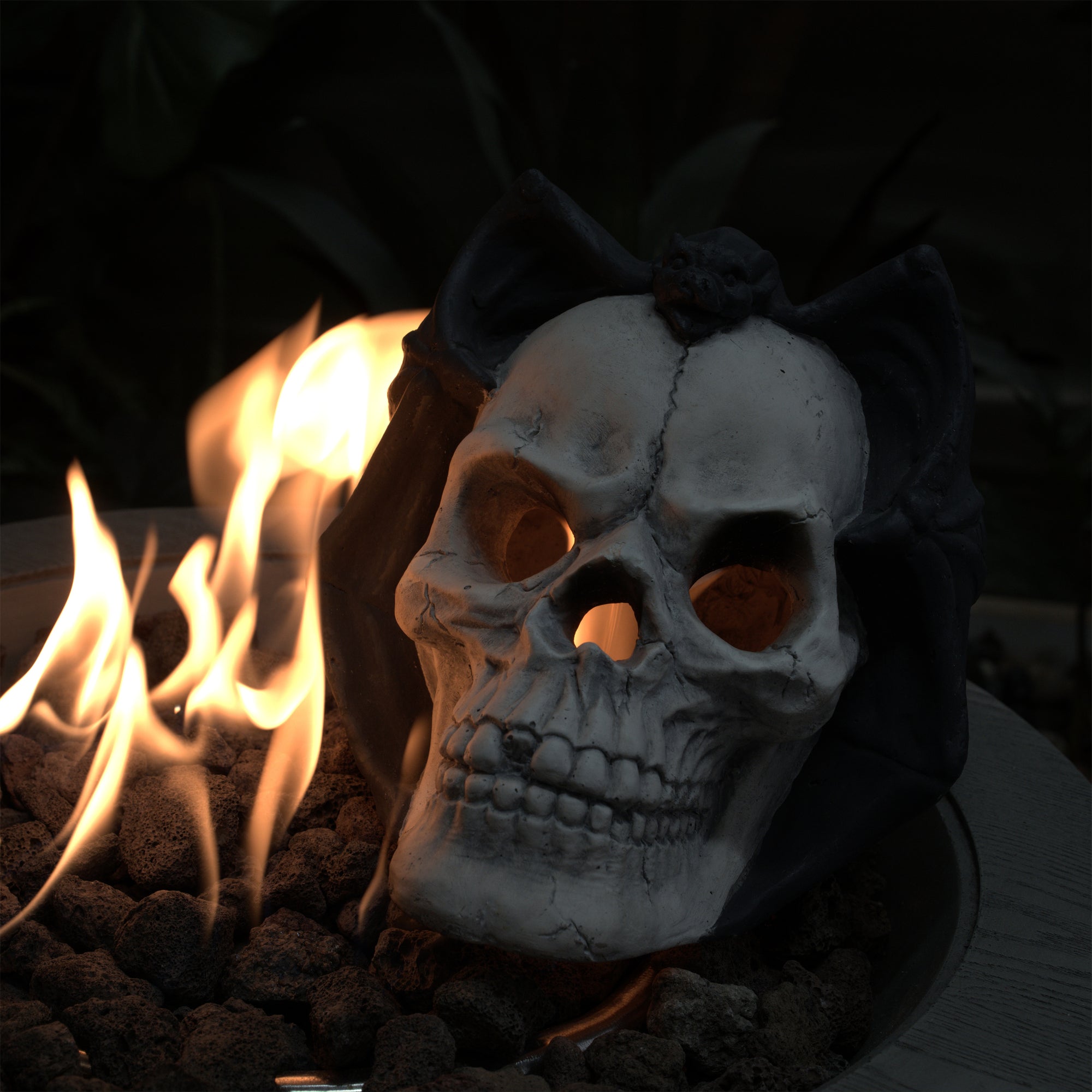 Demon Skull Gas Log for Fire Pit & Fireplace - alternate view 3