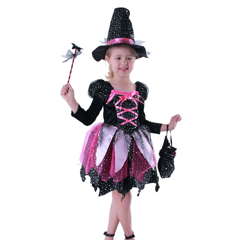 Halloween Kids's Performance Costume Witch Princess Dress - Discount Halloween City