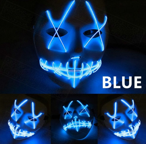 Halloween Led Glowing Full Face Mask - Discount Halloween City