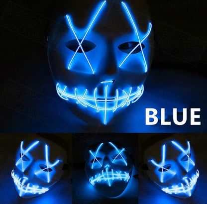 Halloween Led Glowing Full Face Mask - Discount Halloween City