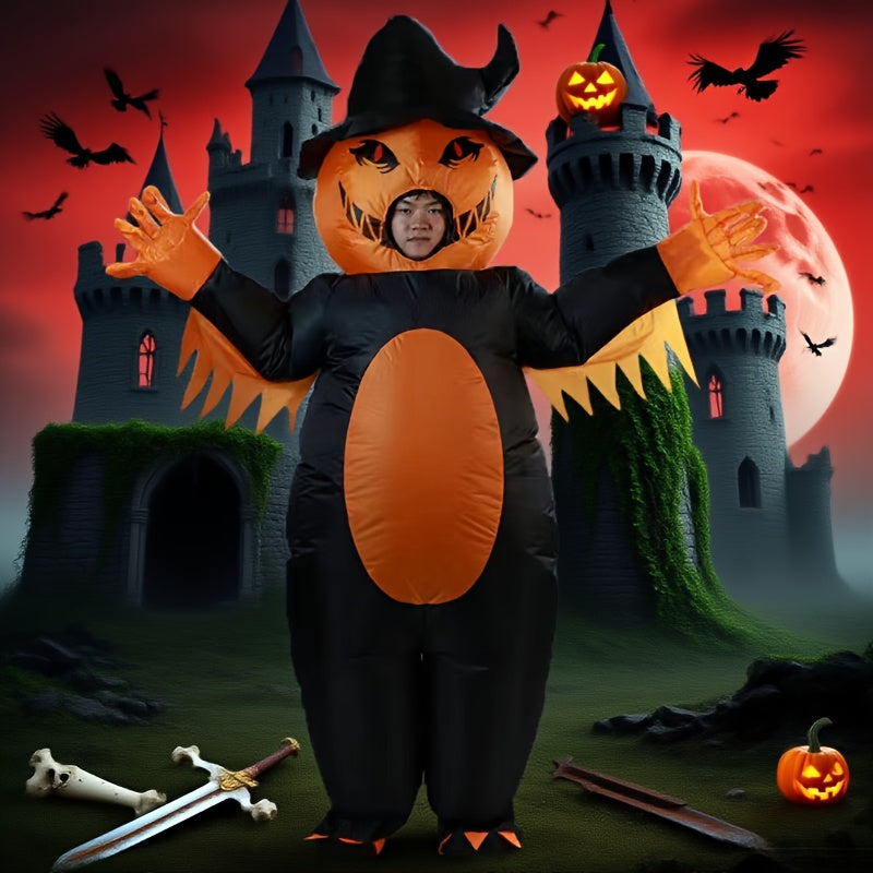 NNETM Halloween Pumpkin Inflatable Costume Full-Face Design-1