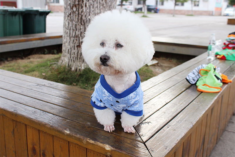 Dog Clothes Spring and Summer Clothes Cartoon Print T-shirt - Discount Halloween City