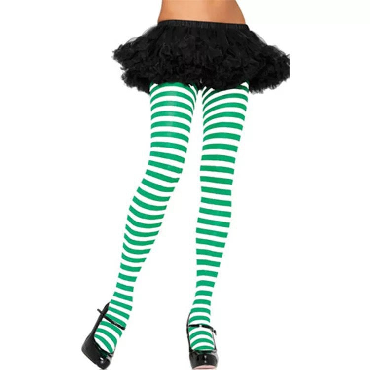 Party Costume Props Striped Pantyhose Halloween Christmas - Discount Halloween City
