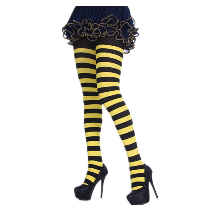 Party Costume Props Striped Pantyhose Halloween Christmas - Discount Halloween City