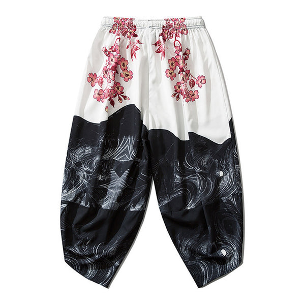 Bebovizi Japanese Style Harajuku Men Trousers Sakura Samurai - Discount Halloween City