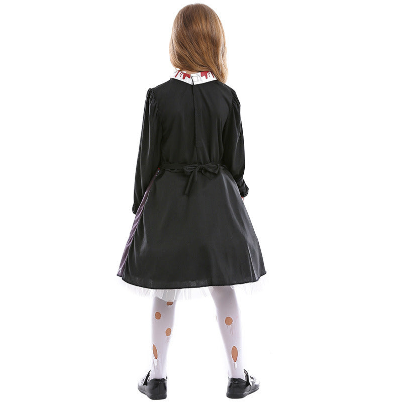 Family Horror Doll Costume Women's Gothic Bloody Zombie - Discount Halloween City