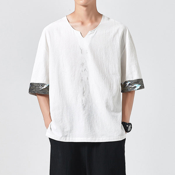 Yukata Japan Summer Men's Linen Men Shirts Trousers New - Discount Halloween City