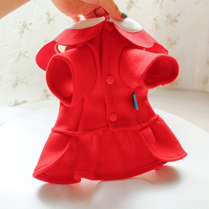 Dog & Cat Autumn and Winter Woolen Cloth Student British - Pet Costumes