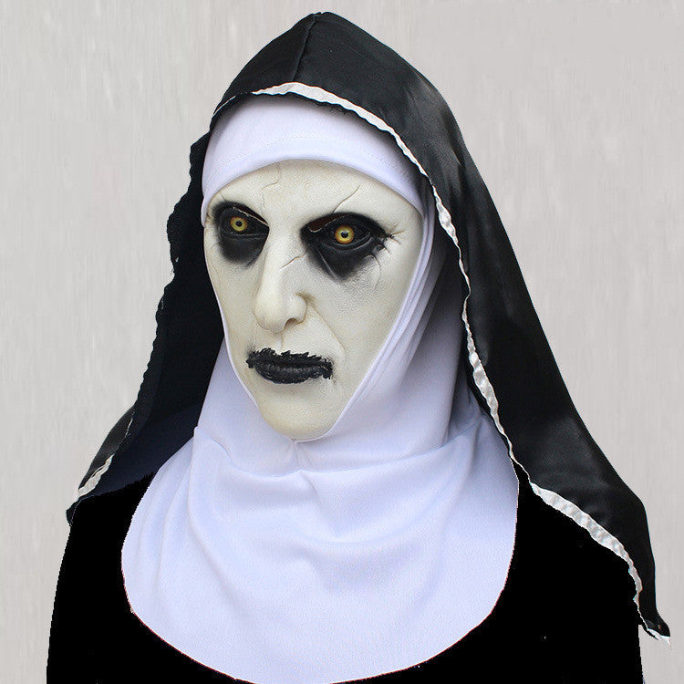Halloween Scary Nun Mask - Discount Halloween City