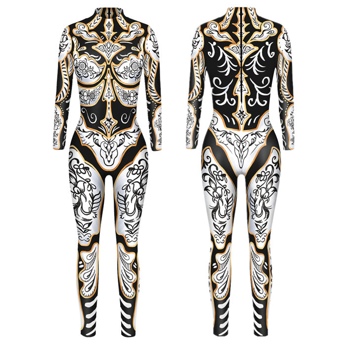 Halloween 3D Animal-print Bodycon Jumpsuits for Adults - Discount Halloween City