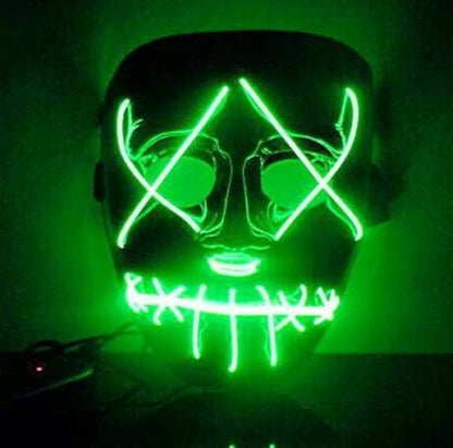 Halloween Led Glowing Full Face Mask - Discount Halloween City