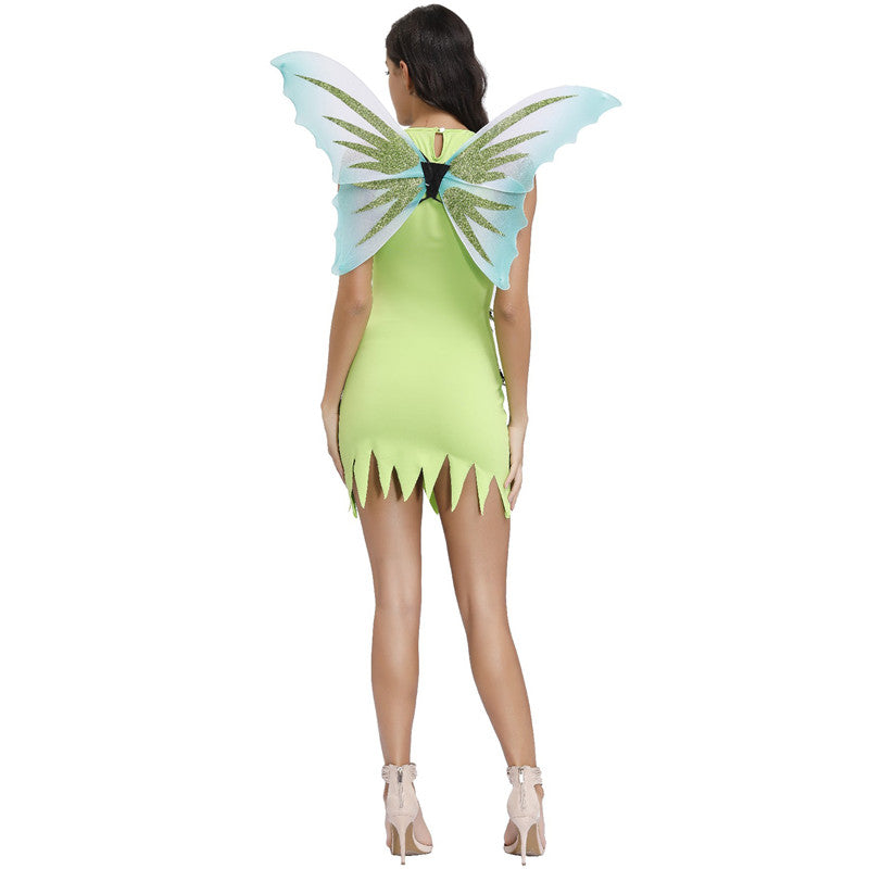 Halloween Green Forest Butterfly Fairy Angel Costume - Discount Halloween City