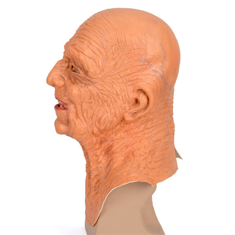 Halloween Granny Grandpa Wig Old Man Mask Latex | Masks | Wigs - Accessories