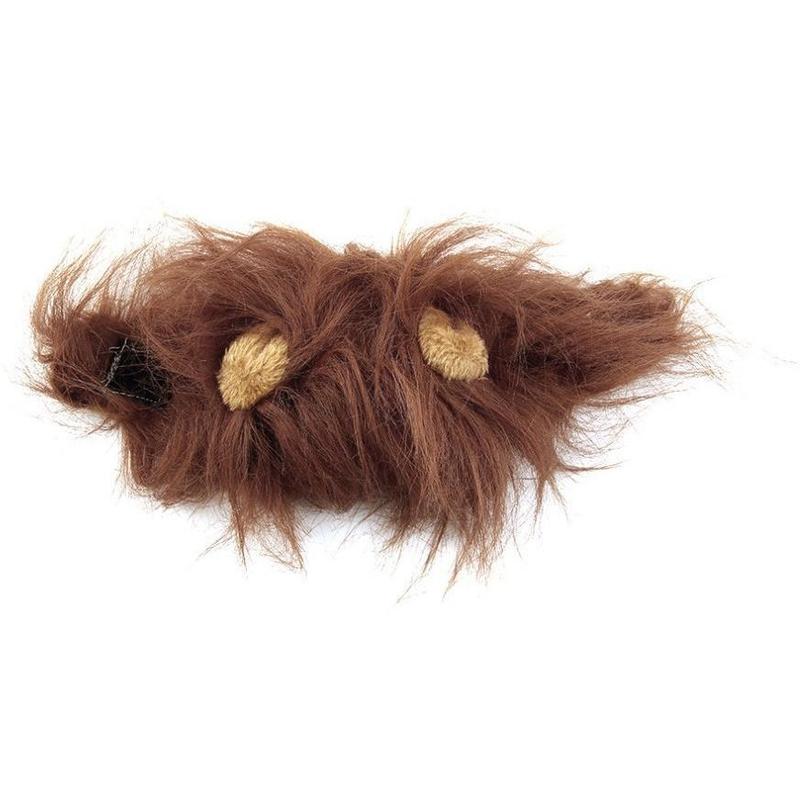 Funny Pet Hat for Small Dogs Cats Hat Emulation Lion Hair - Discount Halloween City