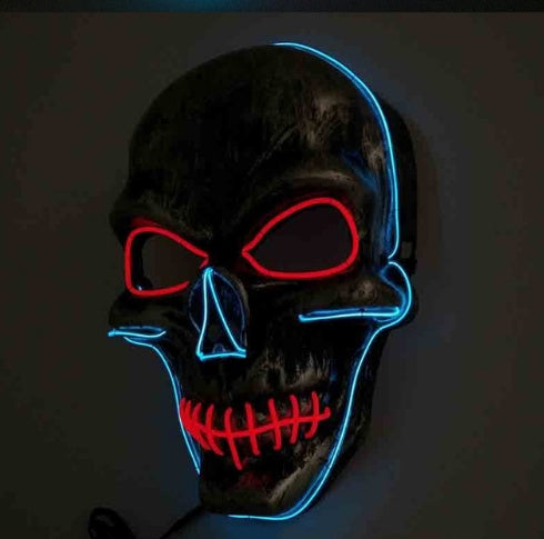 Halloween Led Glowing Full Face Mask - Discount Halloween City