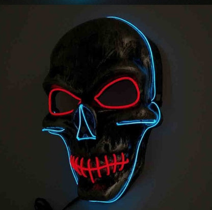 Halloween Led Glowing Full Face Mask - Discount Halloween City