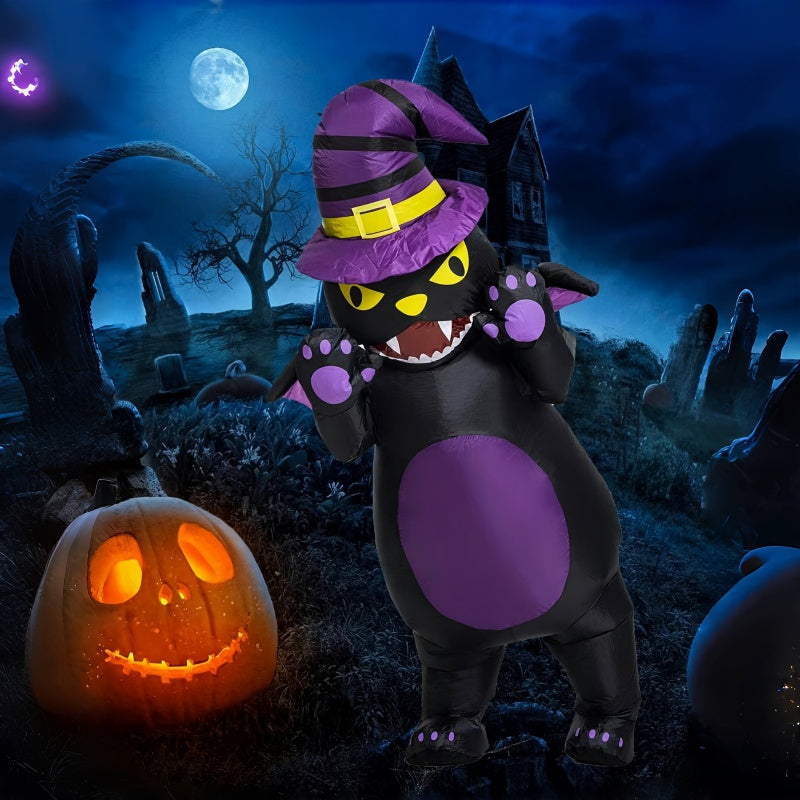 Inflatable Cat Halloween Costume with Motorized System