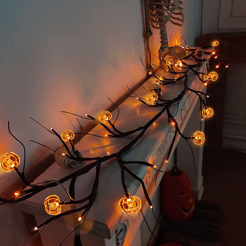 Halloween LED Willow Vine String Light Cool Cartoon Bat - Discount Halloween City