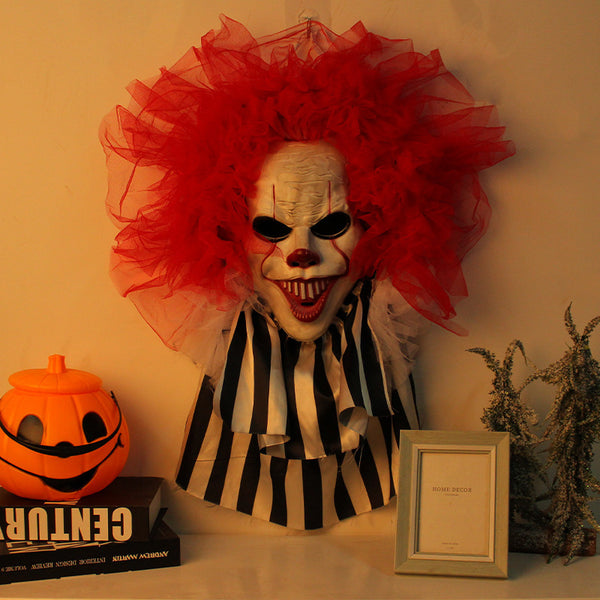 Halloween Horror Clown Wreath Door Hanging Wreath Decoration - Discount Halloween City