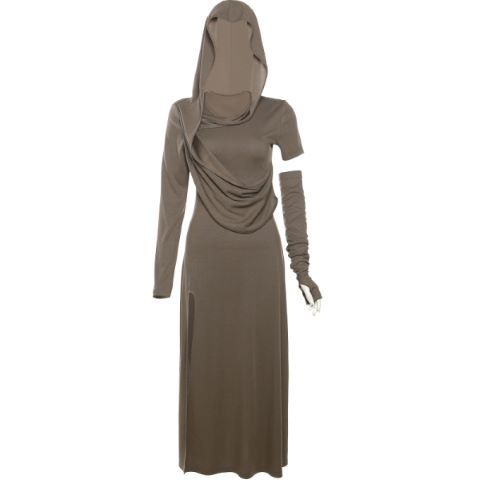 Halloween High Waist Sheath Dress Dark Witch Party Costume - Costumes