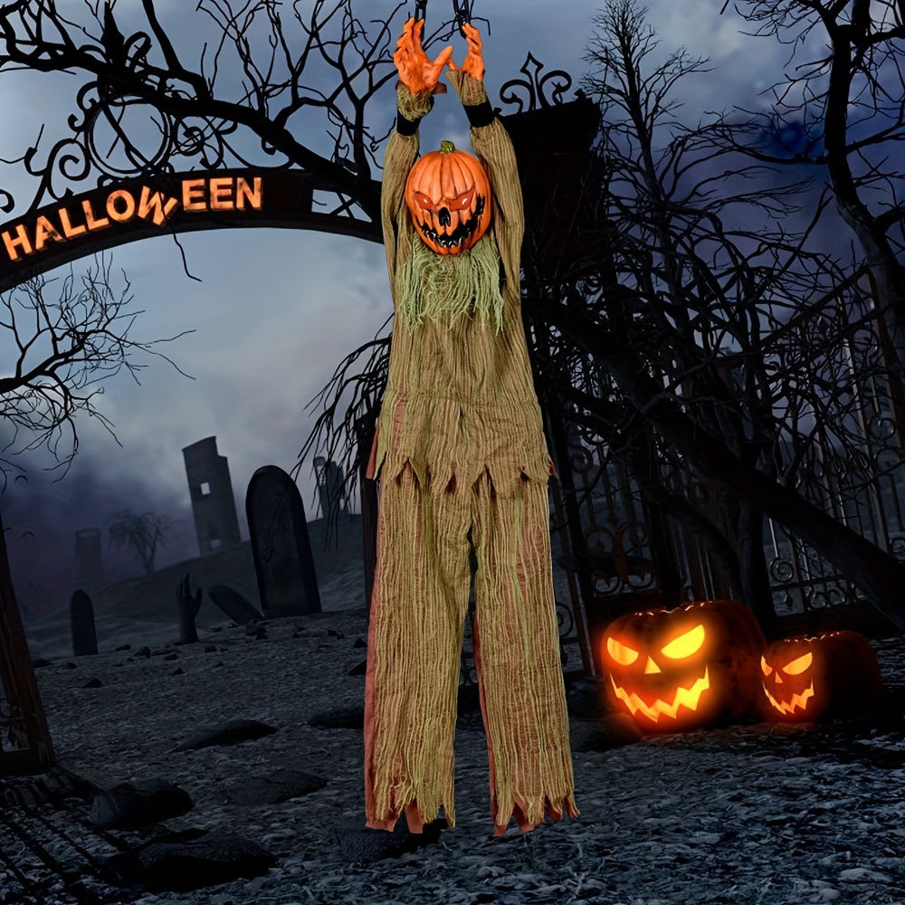 Pumpkin Head Halloween Ornament – Electric Glowing Eyes