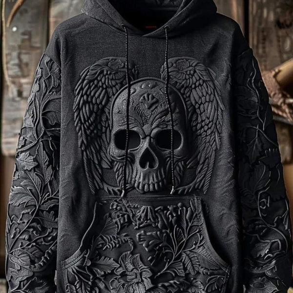 Men's Printed Skull Dark-style Hoodie