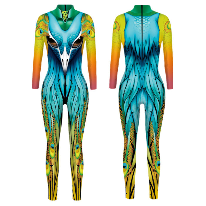 Halloween 3D Animal-print Bodycon Jumpsuits for Adults - Discount Halloween City