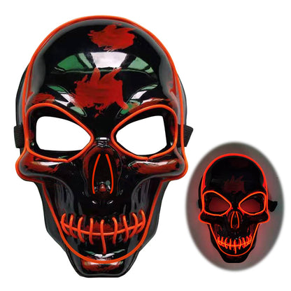 Halloween Skeleton Mask LED Glow Scary - Discount Halloween City