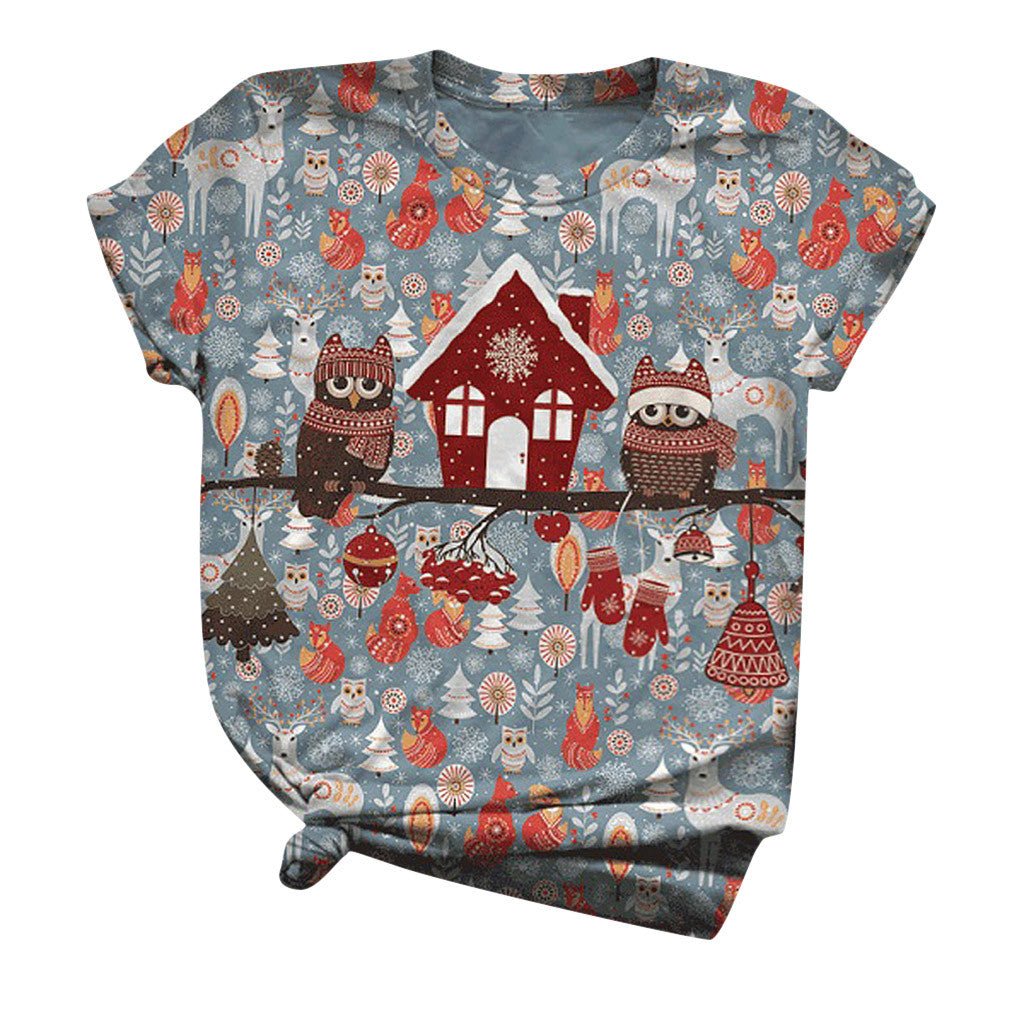 Christmas Costume Snowman Elk T-shirt Christmas T-shirt for - Discount Halloween City