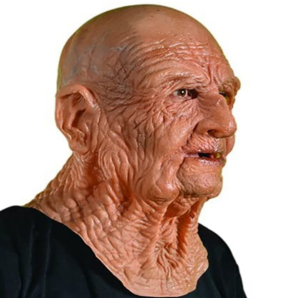 Halloween Granny Mask Latex Headgear Wig Mask - Discount Halloween City