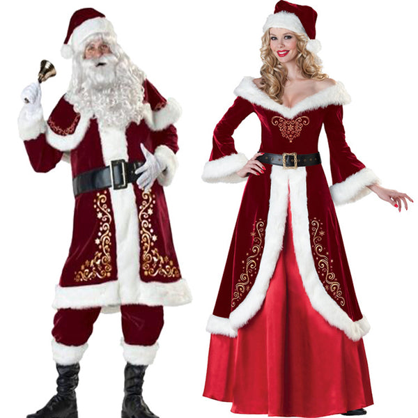 Halloween Santa Couple Costume Christmas Dress - Discount Halloween City