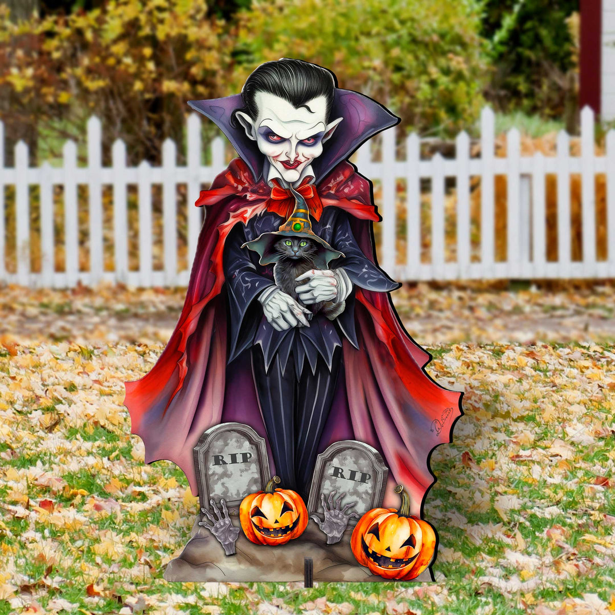 Dracula Freestanding Outdoor Yard Decor by G. Debrekht - Halloween Decor- 8652822F