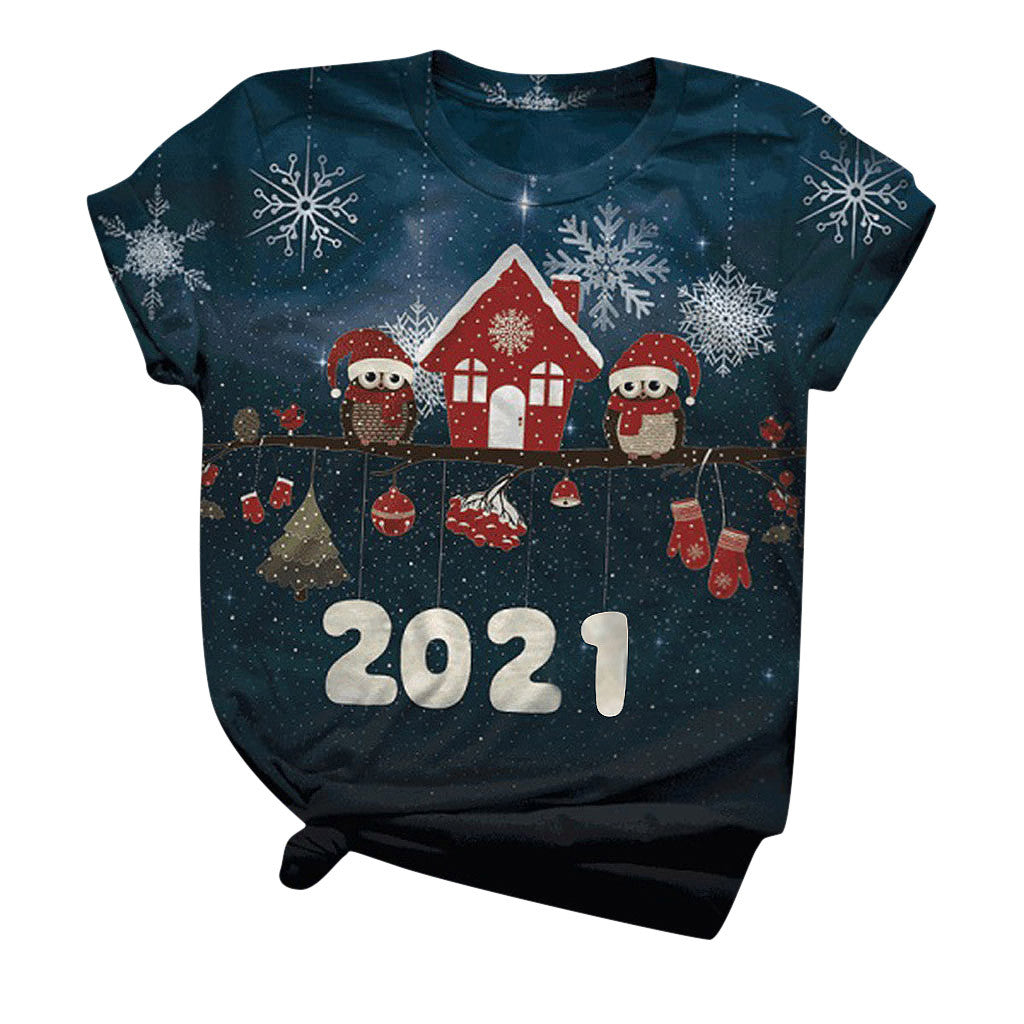 Christmas Costume Snowman Elk T-shirt Christmas T-shirt for - Discount Halloween City