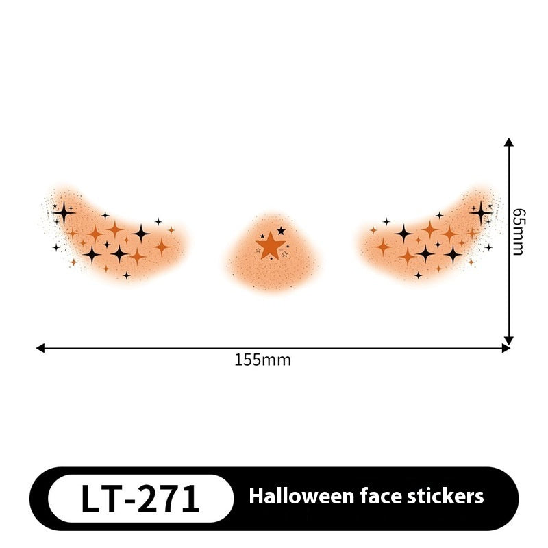 Halloween Makeup Stickers Dress Up Cute Painted - Discount Halloween City