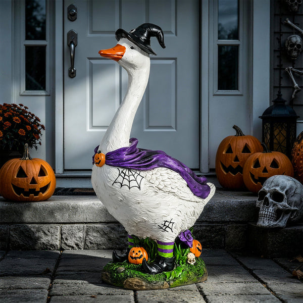20" Witch Porch Goose Halloween Decoration