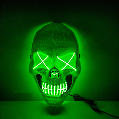 Halloween Skull Glowing Mask Bar Night Horror - Discount Halloween City
