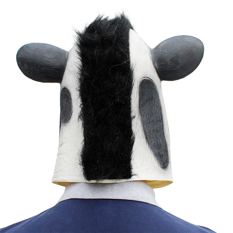 Halloween Holiday Party Cow Mask Latex Headgear - Discount Halloween City