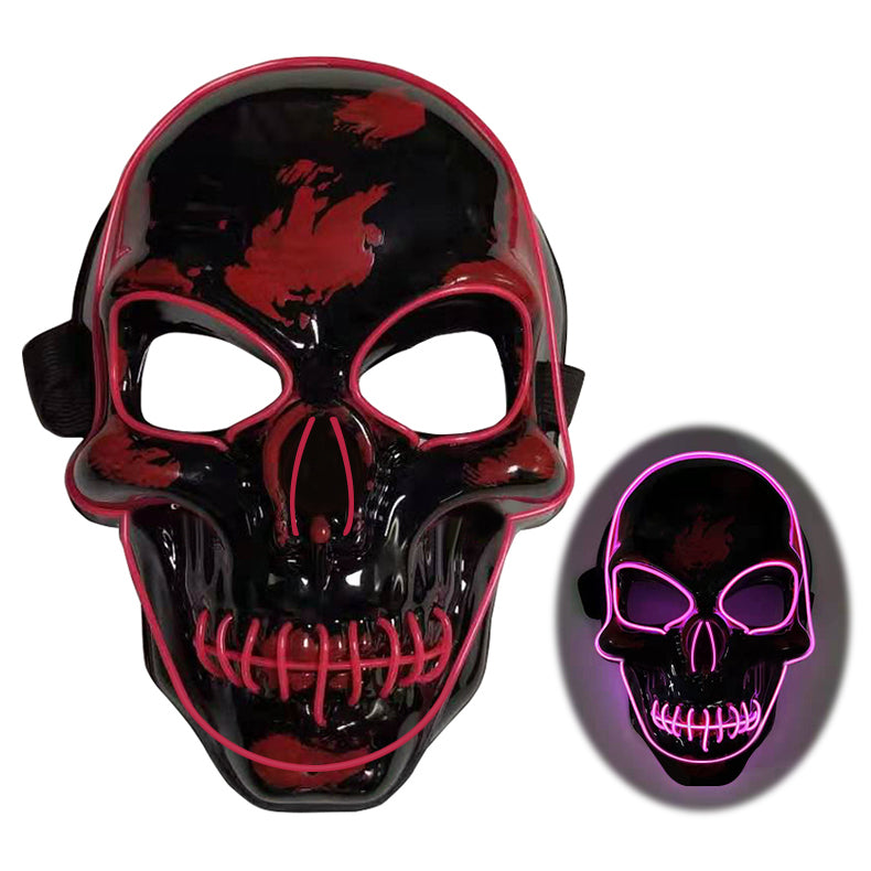 Halloween Skeleton Mask LED Glow Scary - Discount Halloween City