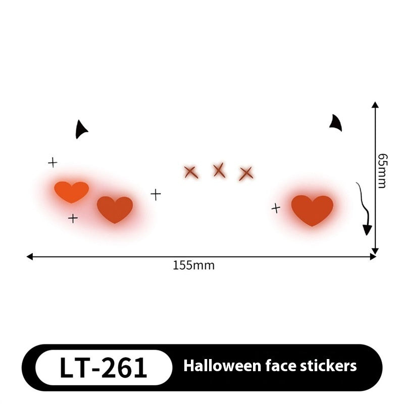Halloween Makeup Stickers Dress Up Cute Painted - Discount Halloween City