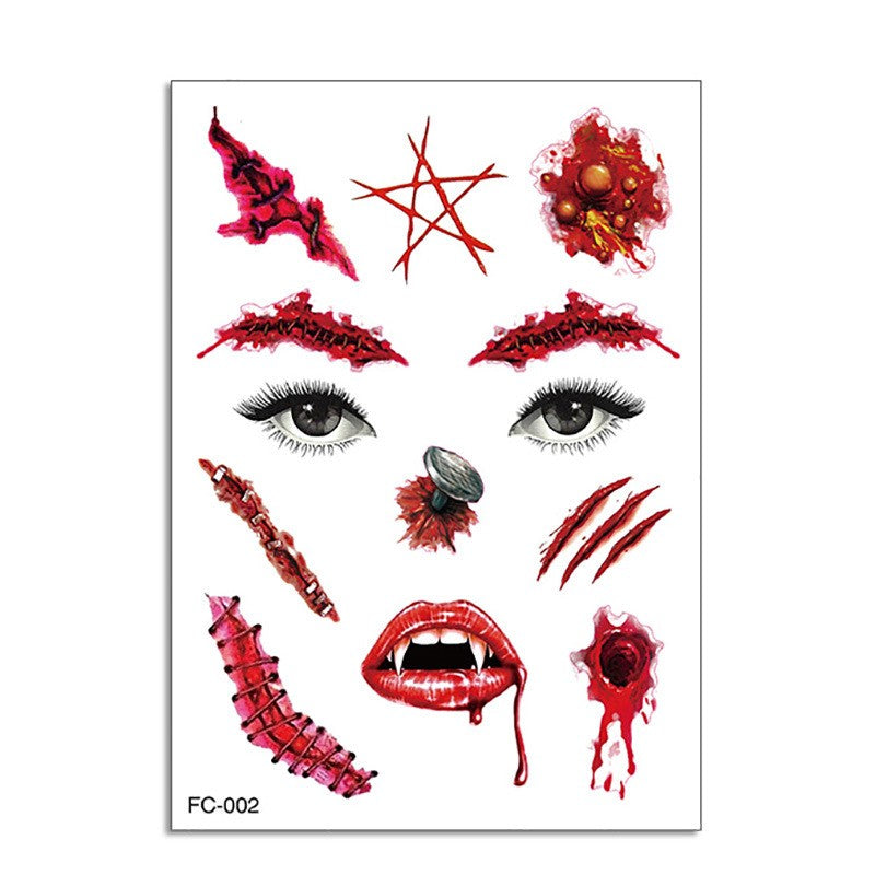 Halloween Makeup Funny Makeup Ball Tattoo Sticker - Discount Halloween City