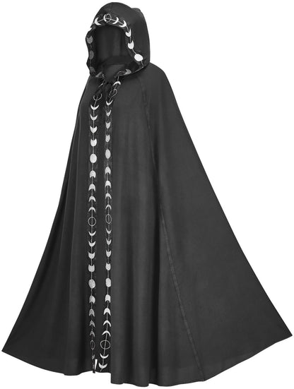 Hooded Cloak Medieval Renaissance 5 Color Printed Cloak - Discount Halloween City