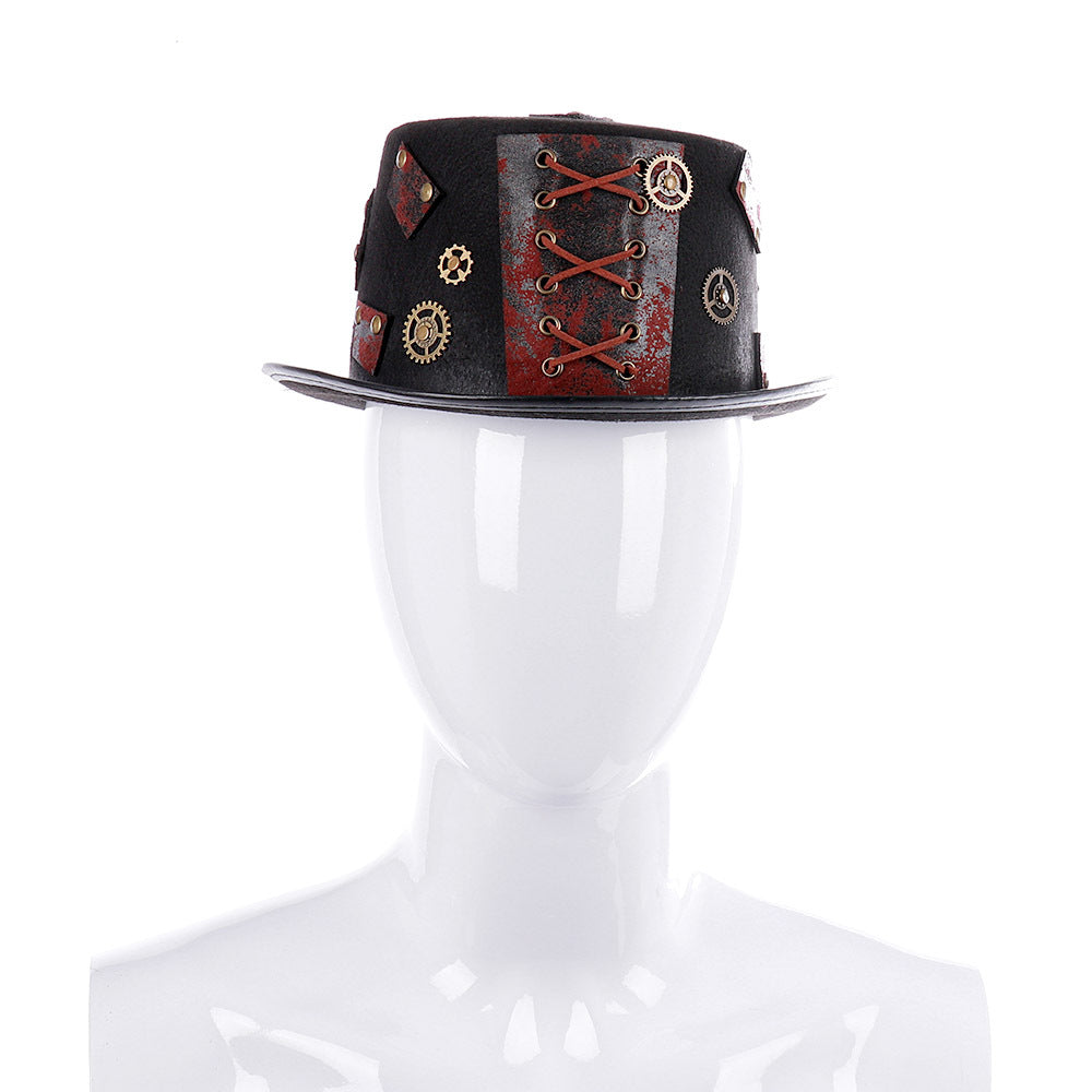 Props Heavy Metal Top Retro Gothic Steampunk Hat - alternate view 2