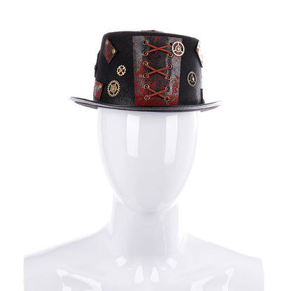Props Heavy Metal Top Retro Gothic Steampunk Hat - alternate view 2